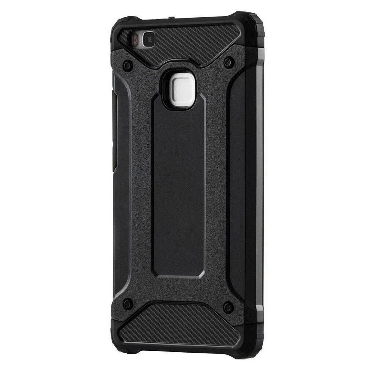 Husa Techsuit - Hybrid Armor - Huawei P9 Lite - Black fotografia produsului View 2 L