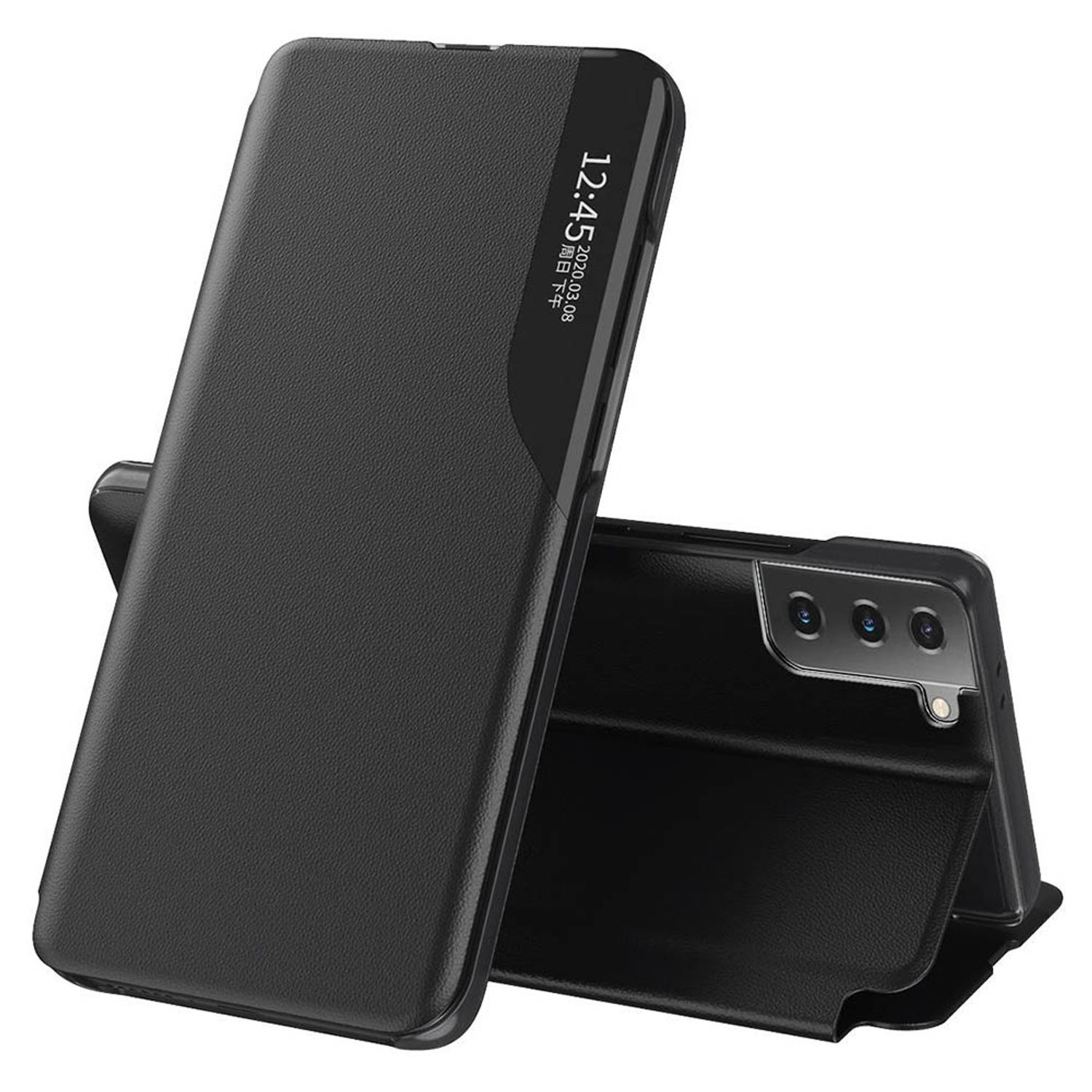 Husa tip carte Techsuit - eFold Series - Samsung Galaxy S21 Plus - Black fotografia produsului
