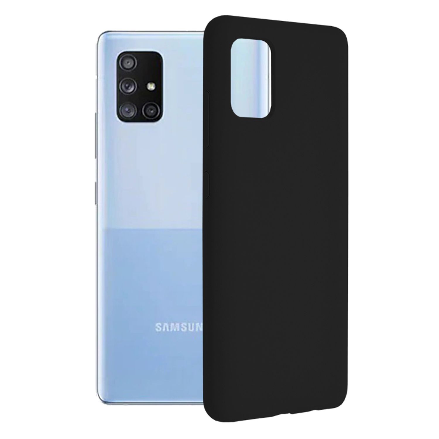 Husa premium Techsuit - Soft Edge Silicone - Samsung Galaxy A71 - Black fotografia produsului