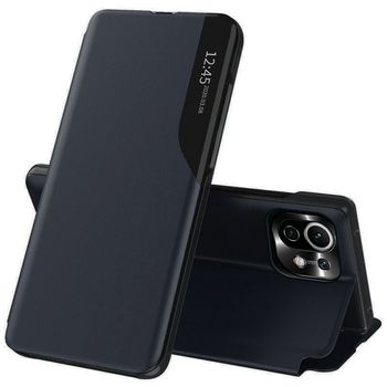 Husa tip carte techsuit - efold series - xiaomi mi 11 lite - dark blue