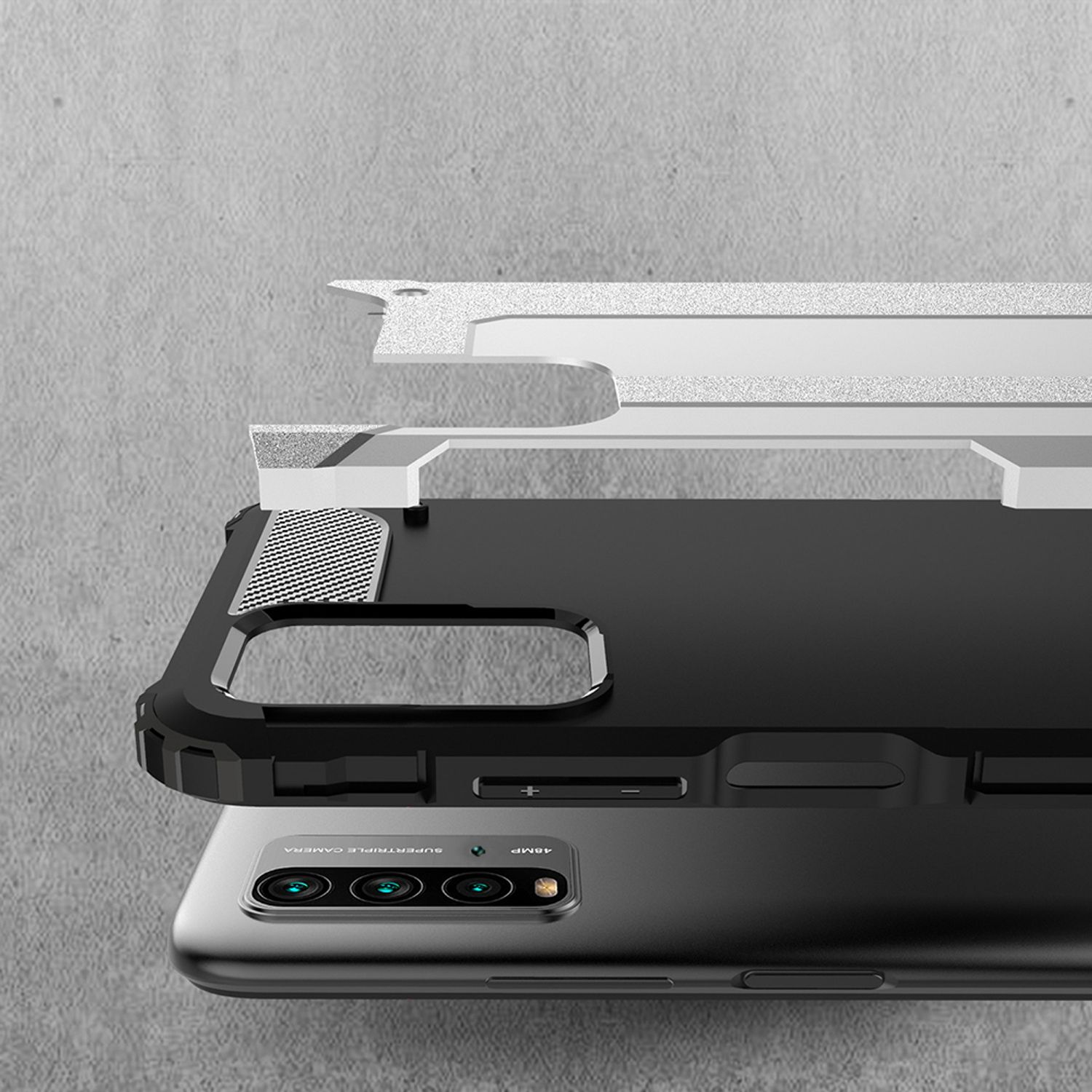 Husa Techsuit - Hybrid Armor - Xiaomi Redmi 9T - Black fotografia produsului View 3 L