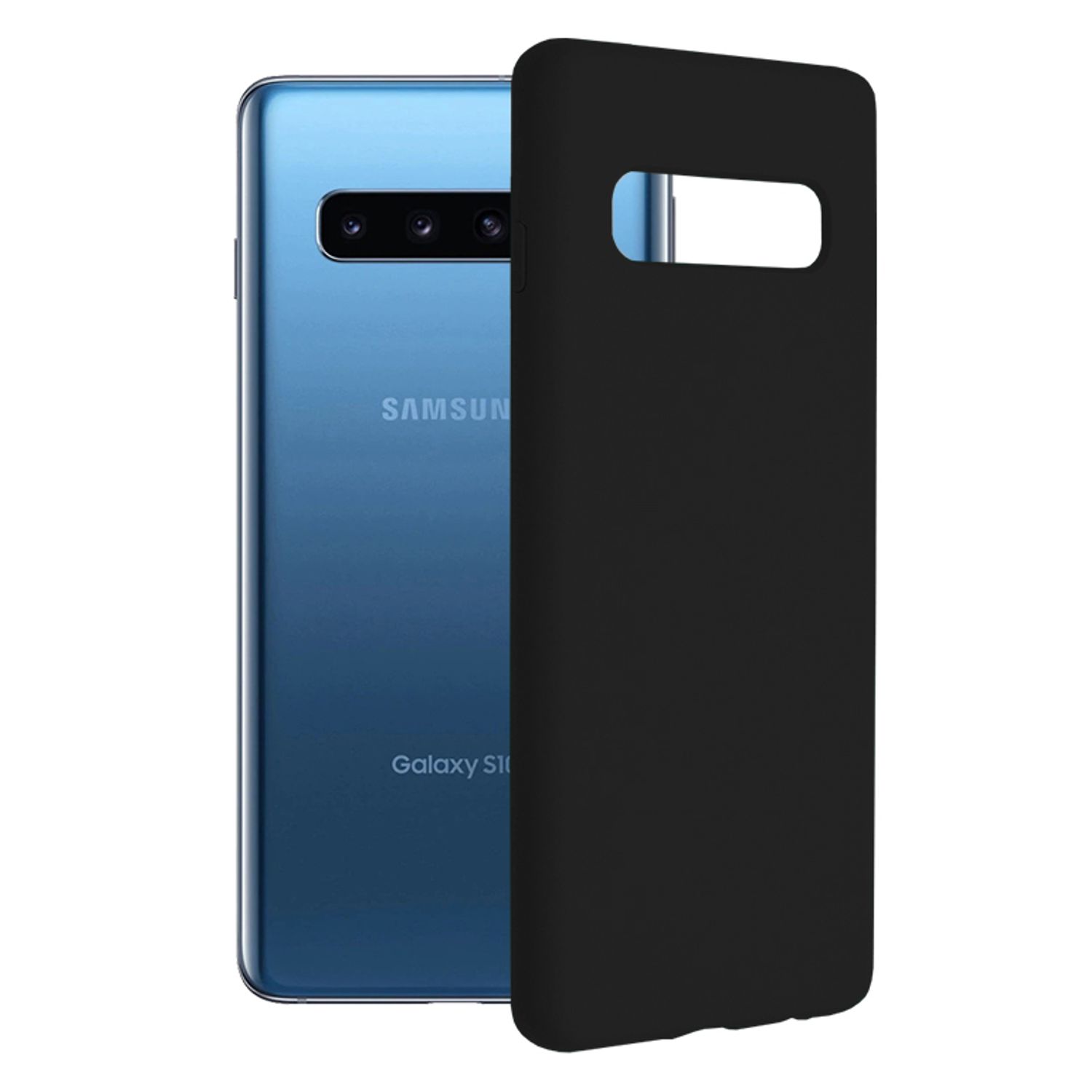Husa premium Techsuit - Soft Edge Silicone - Samsung Galaxy S10 - Black fotografia produsului