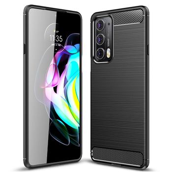 Husa techsuit - carbon silicone - motorola moto edge 20 - black