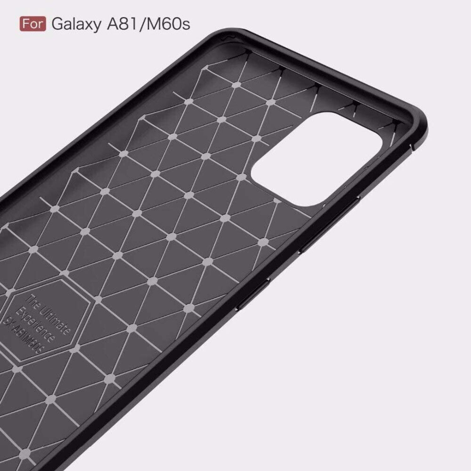 Husa Techsuit - Carbon Silicone - Samsung Galaxy Note 10 Lite - Black fotografia produsului View 3 L