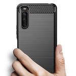 Husa Techsuit - Carbon Silicone - Sony Xperia 10 III - Black fotografia produsului View 2 S