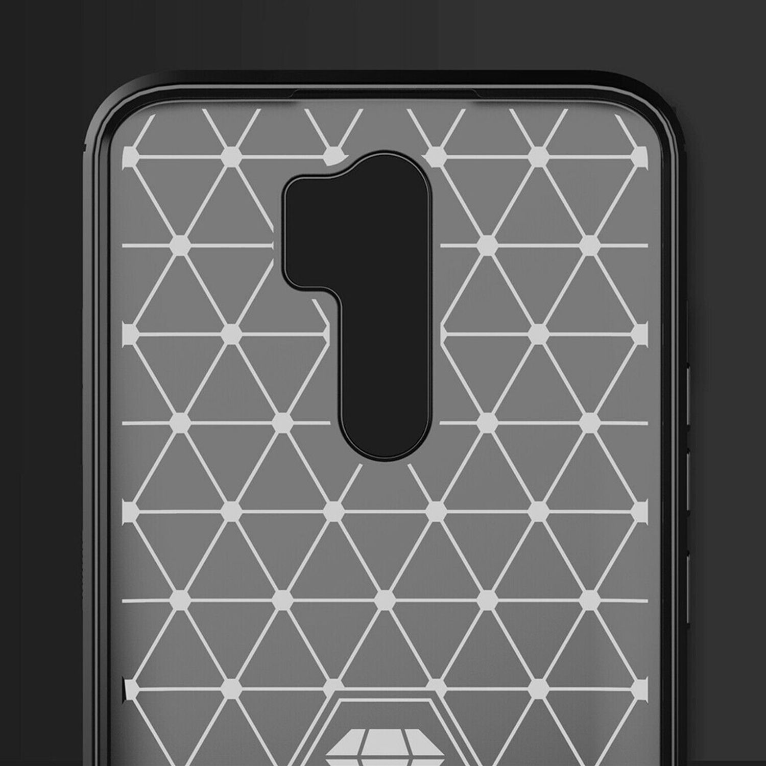 Husa Techsuit - Carbon Silicone - Xiaomi Redmi 9 - Black fotografia produsului View 2 L