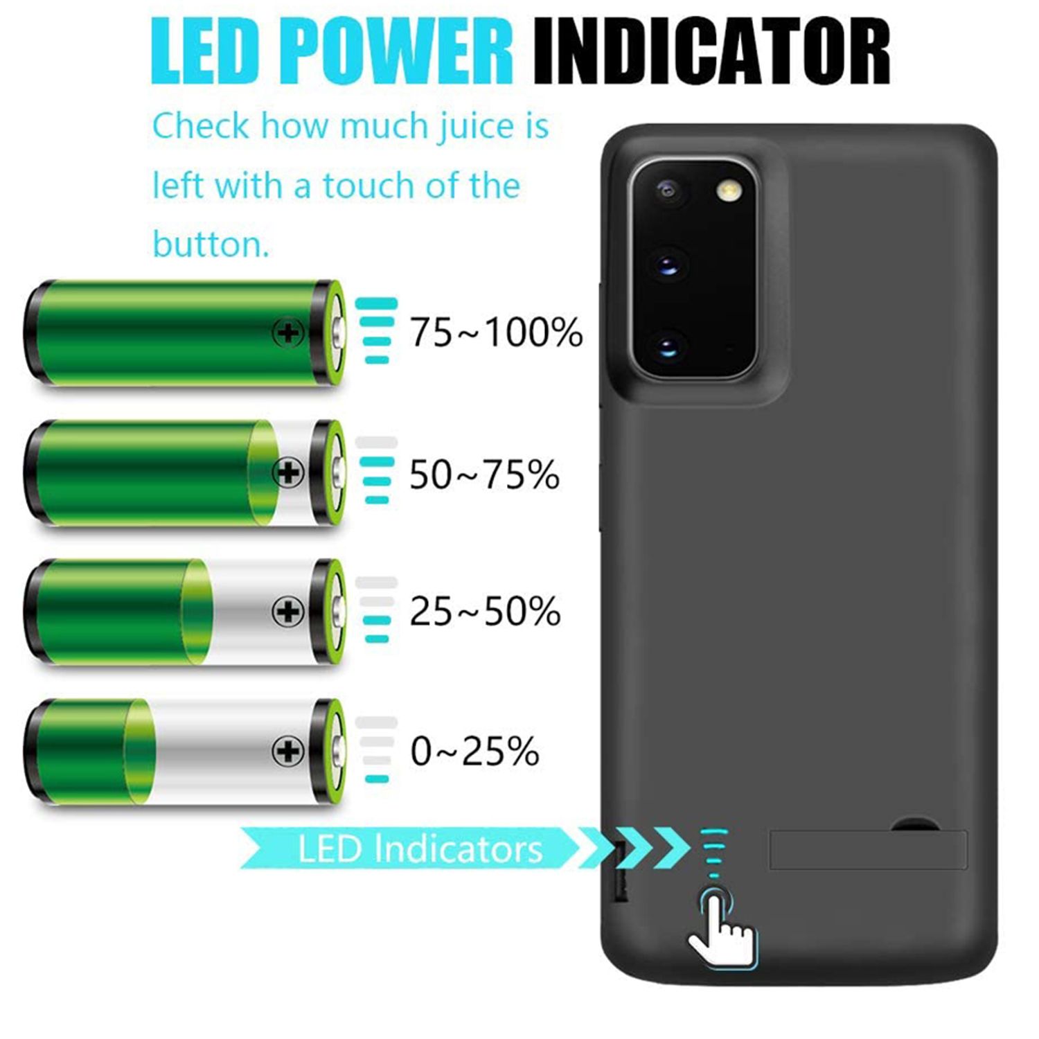 Husa cu acumulator Techsuit - Samsung Galaxy S20 FE - 5000 mAh - Black fotografia produsului View 2 L
