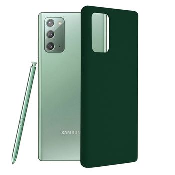 Husa premium techsuit - soft edge silicone - samsung galaxy note 20 - dark green