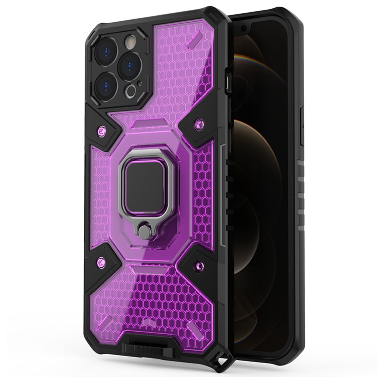 Husa Techsuit - Honeycomb Armor - iPhone 12 Pro Max - violet fotografia produsului