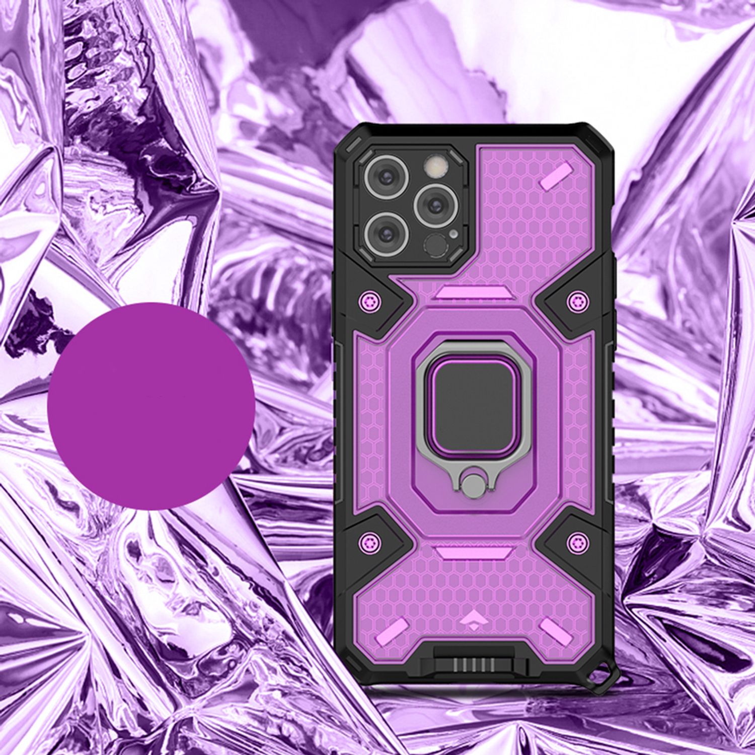 Husa Techsuit - Honeycomb Armor - iPhone 12 Pro Max - violet fotografia produsului View 2 L