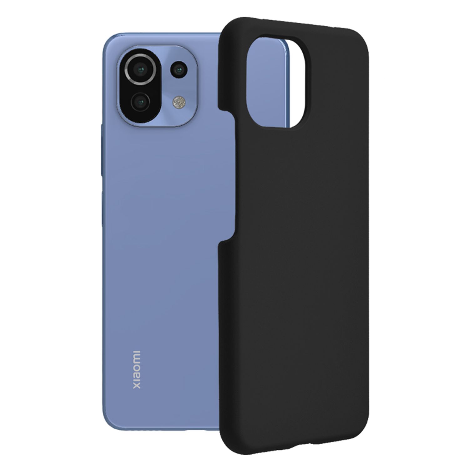 Husa premium Techsuit - Soft Edge Silicone - Xiaomi Mi 11 Lite - Black fotografia produsului