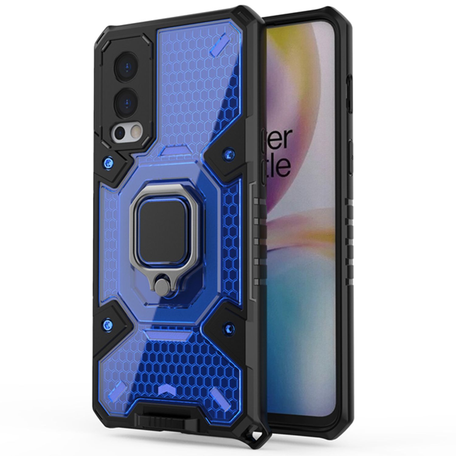 Husa Techsuit - Honeycomb Armor - Oneplus Nord 2 5G - albastru fotografia produsului