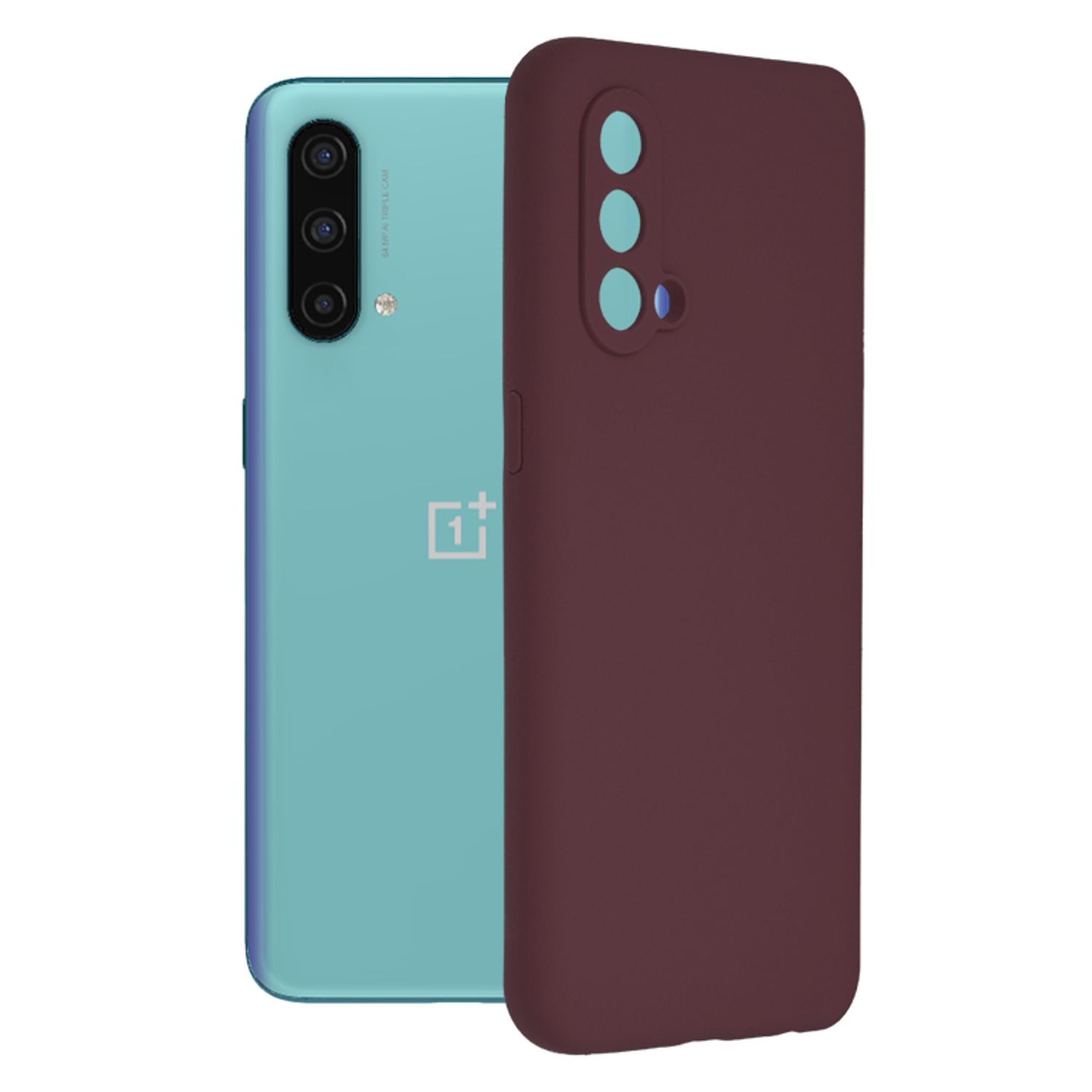 Husa premium Techsuit - Soft Edge Silicone - Oneplus Nord CE 5G - Plum Violet fotografia produsului