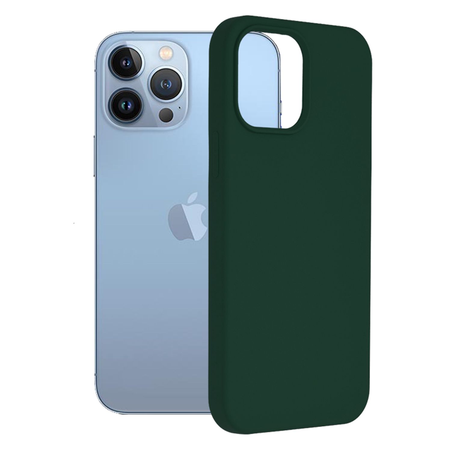 Husa premium Techsuit - Soft Edge Silicone - iPhone 13 Pro Max - Dark Green fotografia produsului