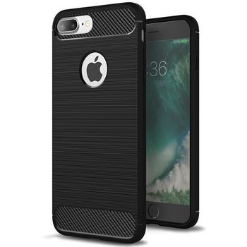 Husa techsuit - carbon silicone - iphone 8 plus - black