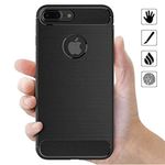 Husa Techsuit - Carbon Silicone - iPhone 8 Plus - Black fotografia produsului View 2 S