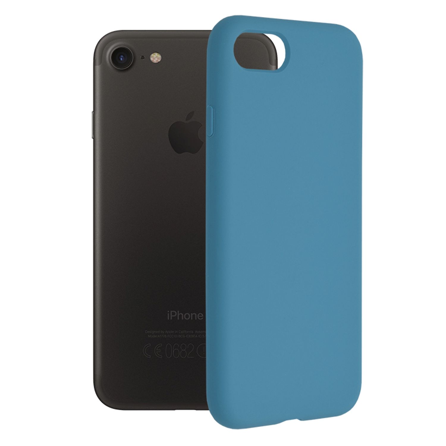 Husa premium Techsuit - Soft Edge Silicone - iPhone 7 / 8 / SE 2 / SE 2020 - Denim Blue fotografia produsului