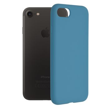 Husa premium techsuit - soft edge silicone - iphone 7 / 8 / se 2 / se 2020 - denim blue