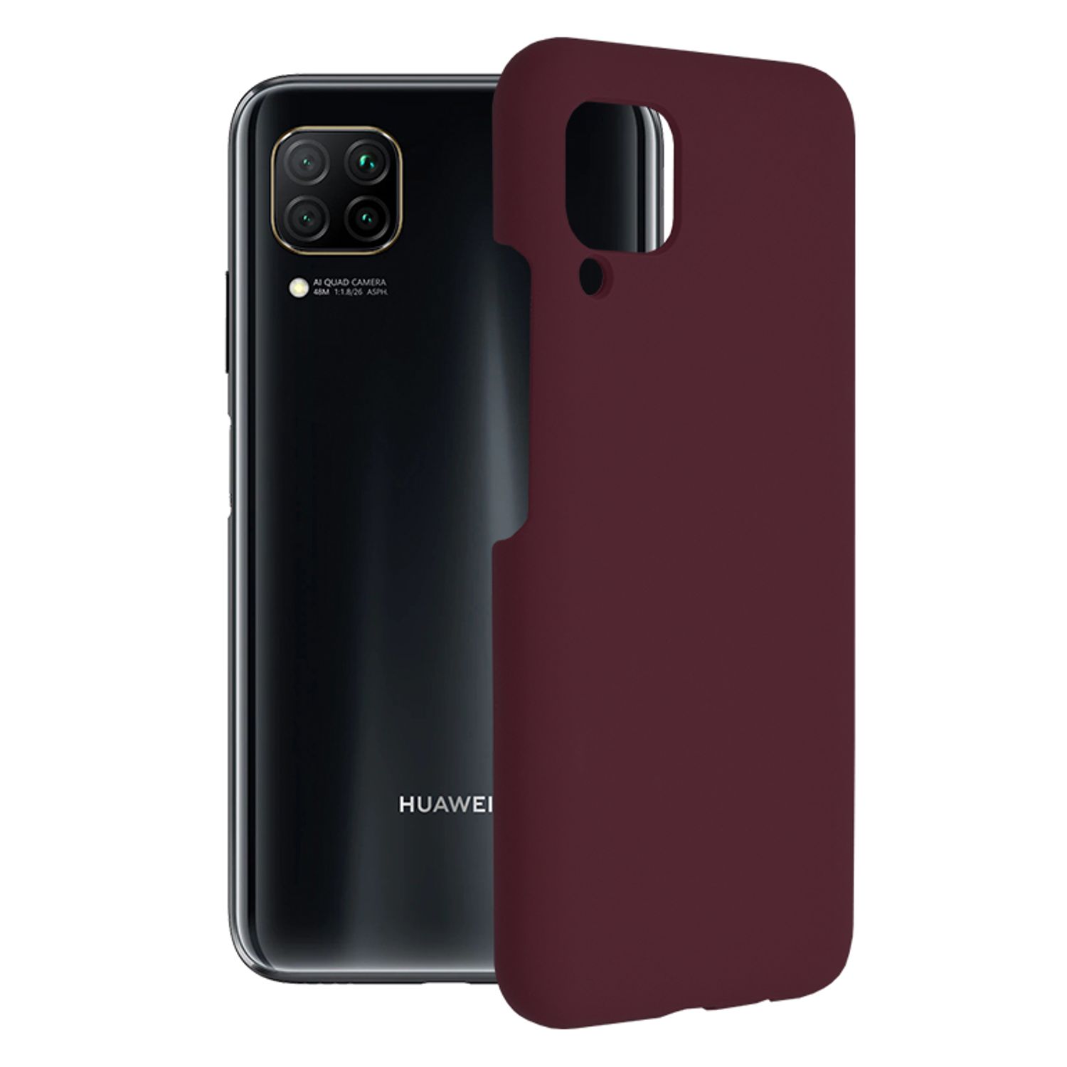 Husa premium Techsuit - Soft Edge Silicone - Huawei P40 Lite - Plum Violet fotografia produsului
