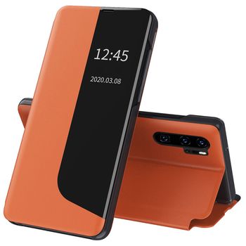 Husa tip carte techsuit - efold series - huawei p30 pro - orange
