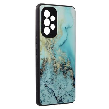 Husa cu spate din sticla techsuit - glaze series - samsung galaxy a53 5g - blue ocean