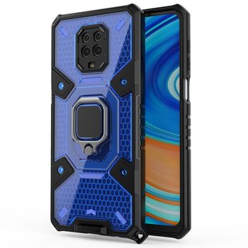 Husa techsuit - honeycomb armor - xiaomi redmi note 9s / note 9 pro / note 9 pro max - albastru