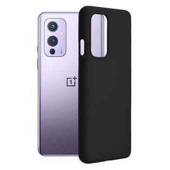 Husa premium techsuit - soft edge silicone - oneplus 9 - black