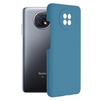 Husa premium techsuit - soft edge silicone - xiaomi redmi note 9t - denim blue