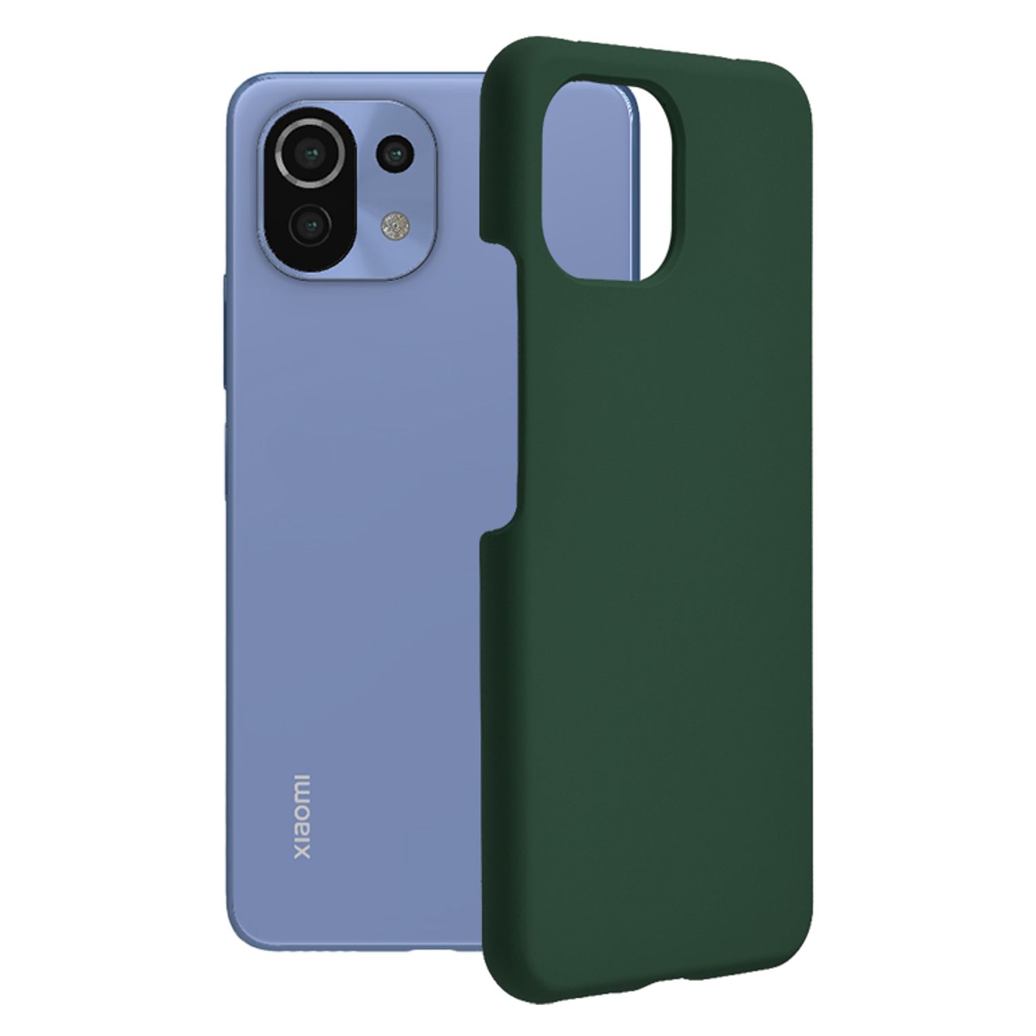 Husa premium Techsuit - Soft Edge Silicone - Xiaomi Mi 11 Lite - Dark Green fotografia produsului