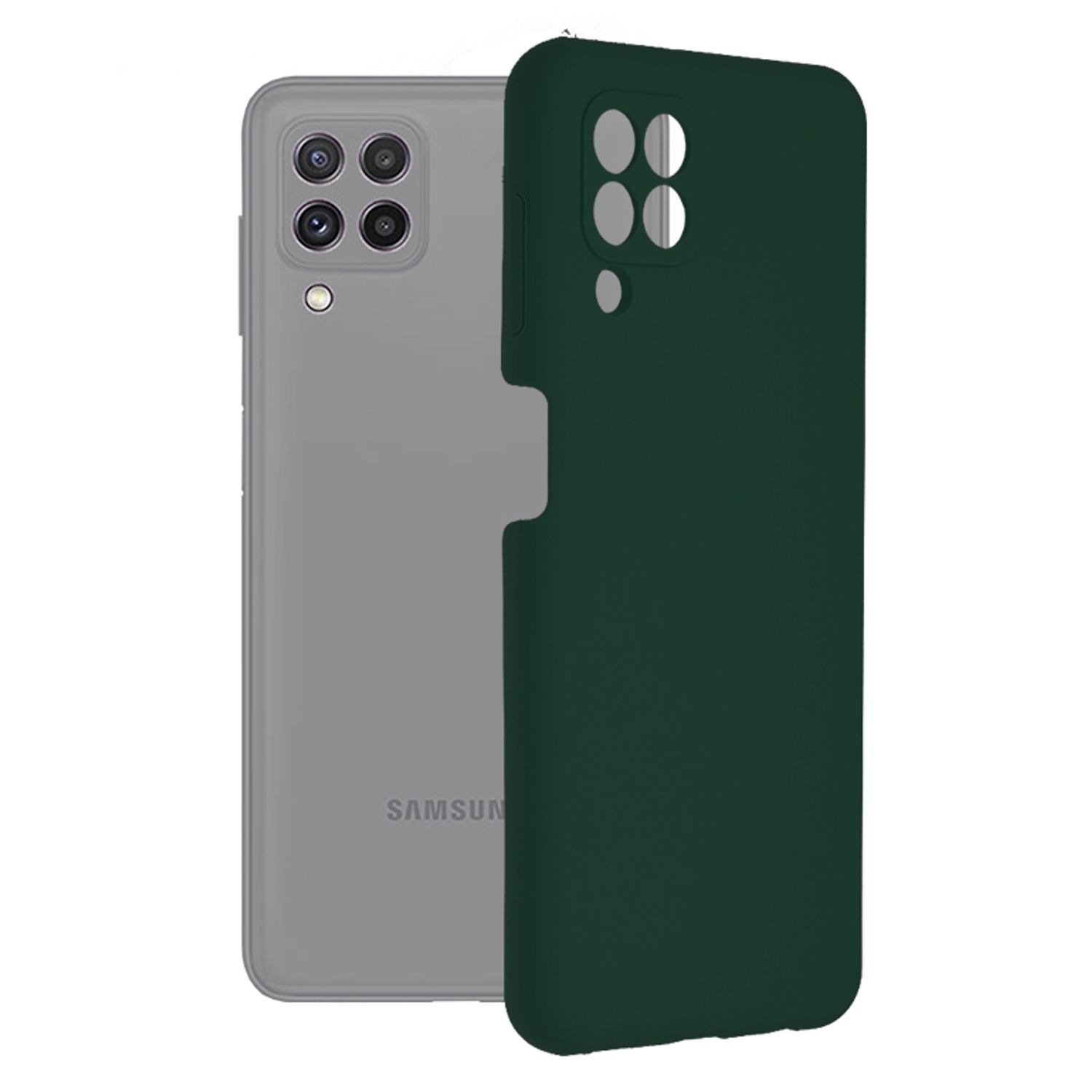 Husa premium Techsuit - Soft Edge Silicone - Samsung Galaxy A22 4G - Dark Green fotografia produsului
