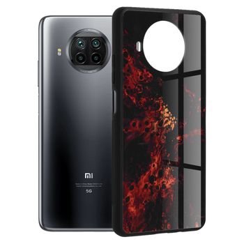 Husa cu spate din sticla techsuit - glaze series - xiaomi mi 10t lite 5g - red nebula