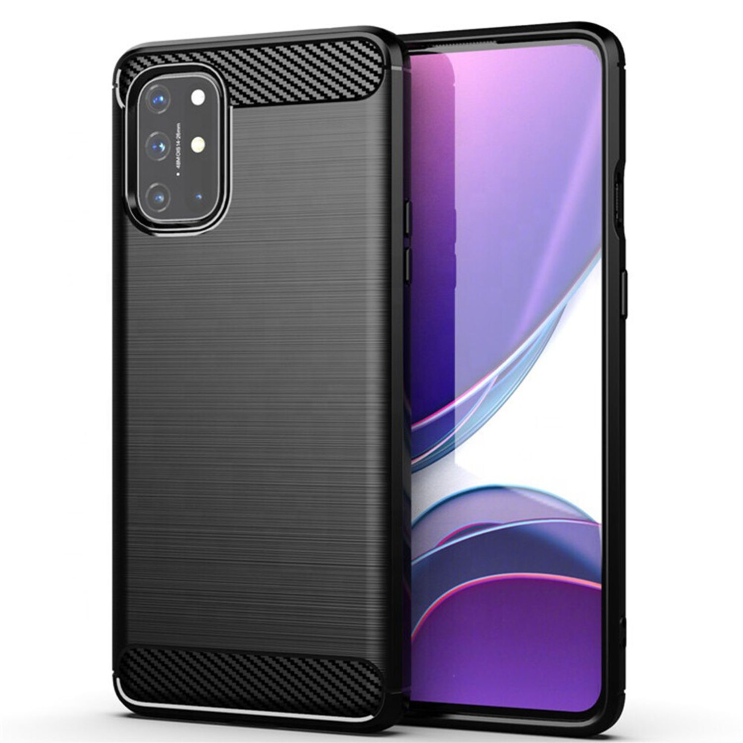 Husa Techsuit - Carbon Silicone - OnePlus 8T - Black fotografia produsului