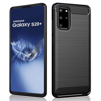 Husa techsuit - carbon silicone - samsung galaxy s20 plus - black