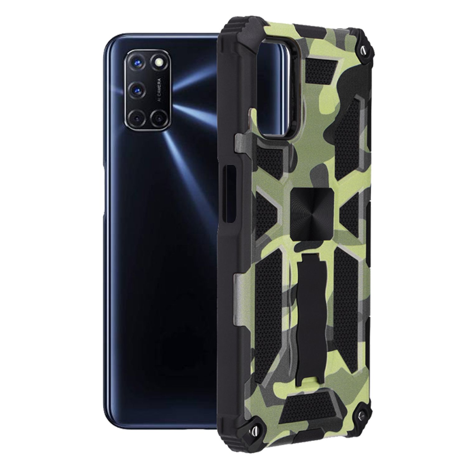 Husa antisoc Techsuit - Blazor Series - OPPO A52 / A72 / A92 - Camo Lime fotografia produsului