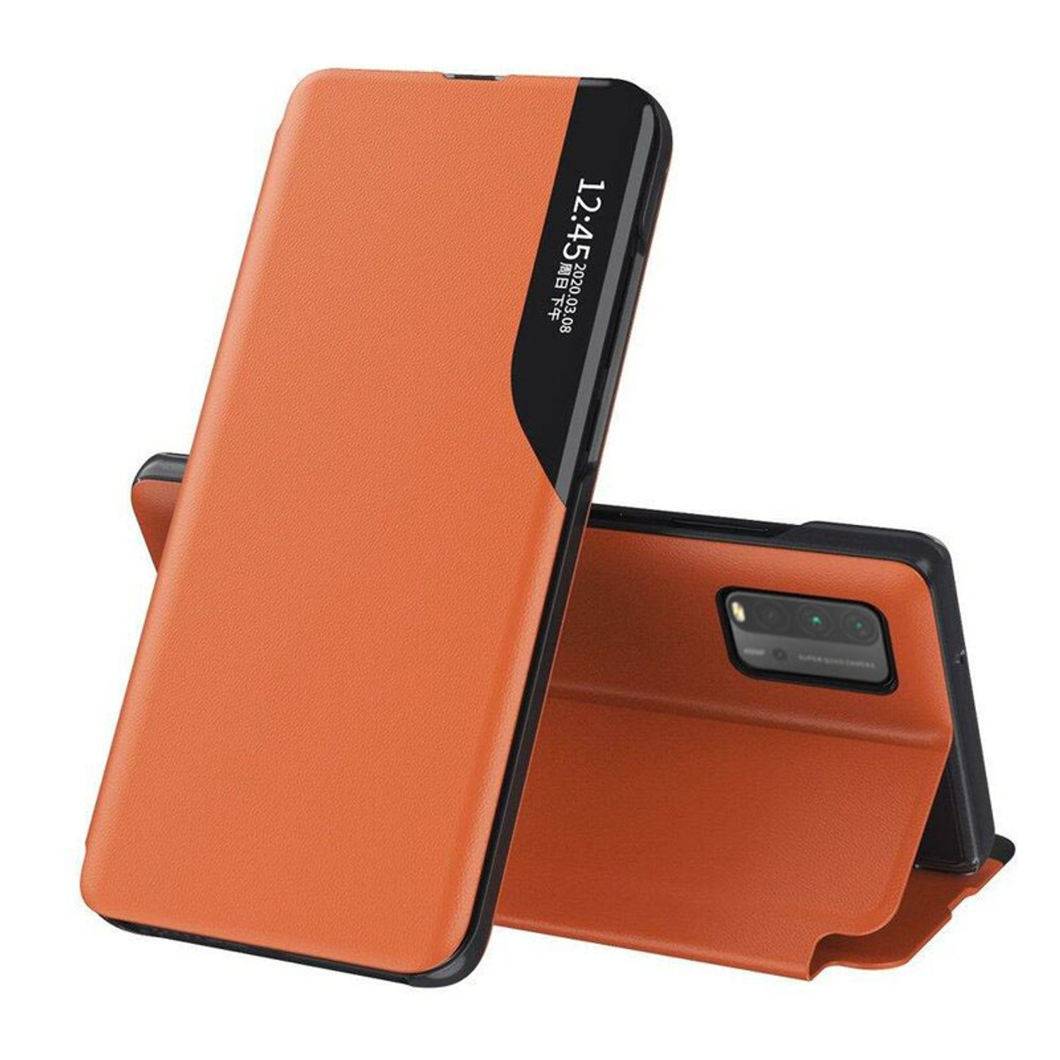 Husa tip carte Techsuit - eFold Series - Xiaomi Redmi 9T - Orange fotografia produsului