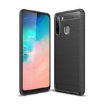 Husa Techsuit - Carbon Silicone - Samsung Galaxy A21 - Black fotografia produsului