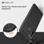 Husa Techsuit - Carbon Silicone - Samsung Galaxy A21 - Black fotografia produsului View 3 S
