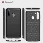 Husa Techsuit - Carbon Silicone - Samsung Galaxy A21 - Black fotografia produsului View 2 S