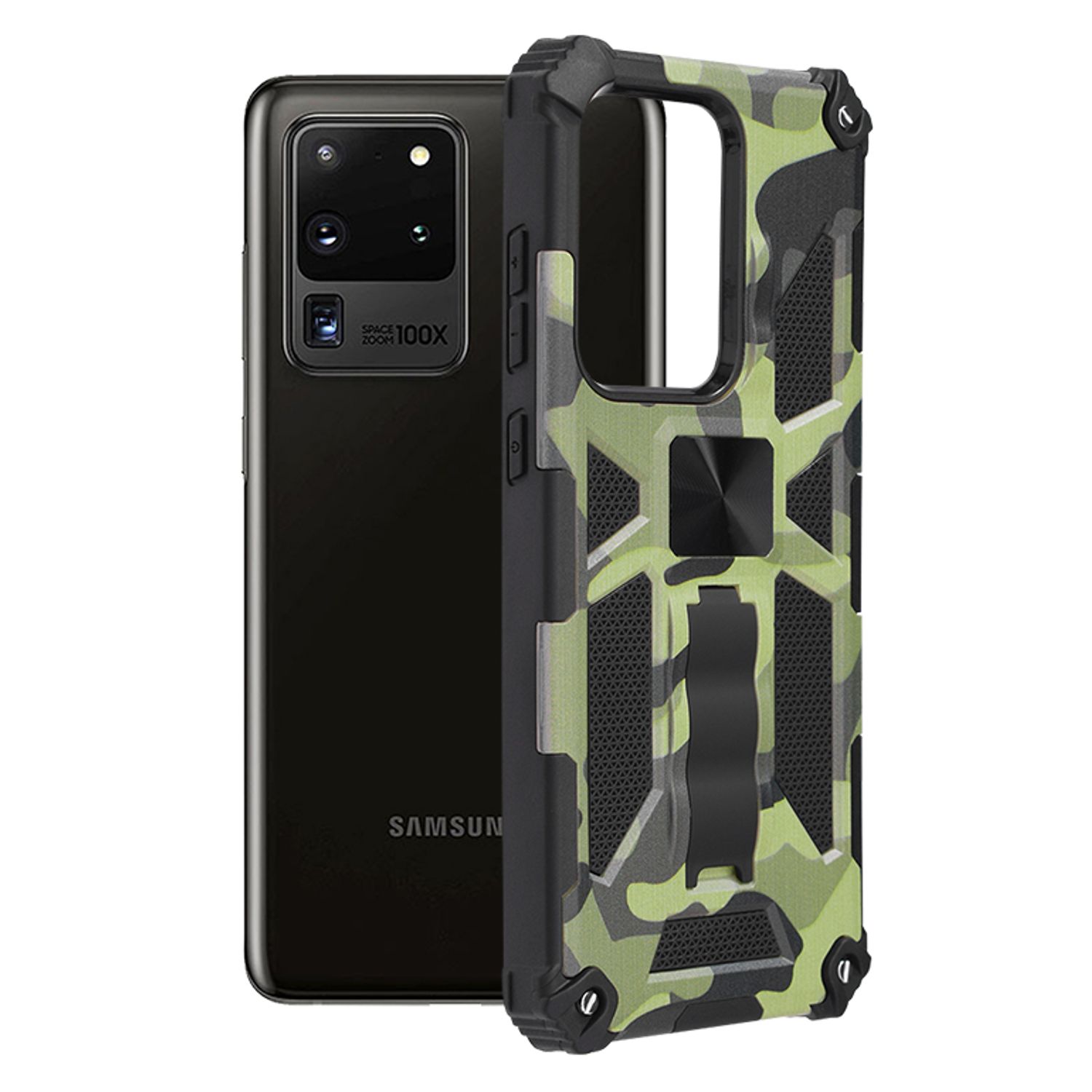 Husa antisoc Techsuit - Blazor Series - Samsung Galaxy S20 Ultra - Camo Lime fotografia produsului
