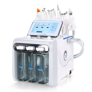 Aparat cosmetic profesional 6in1 h2 o2 jet hidroxigen micro bule indepartare puncte negre, dermoabraziune, curatare