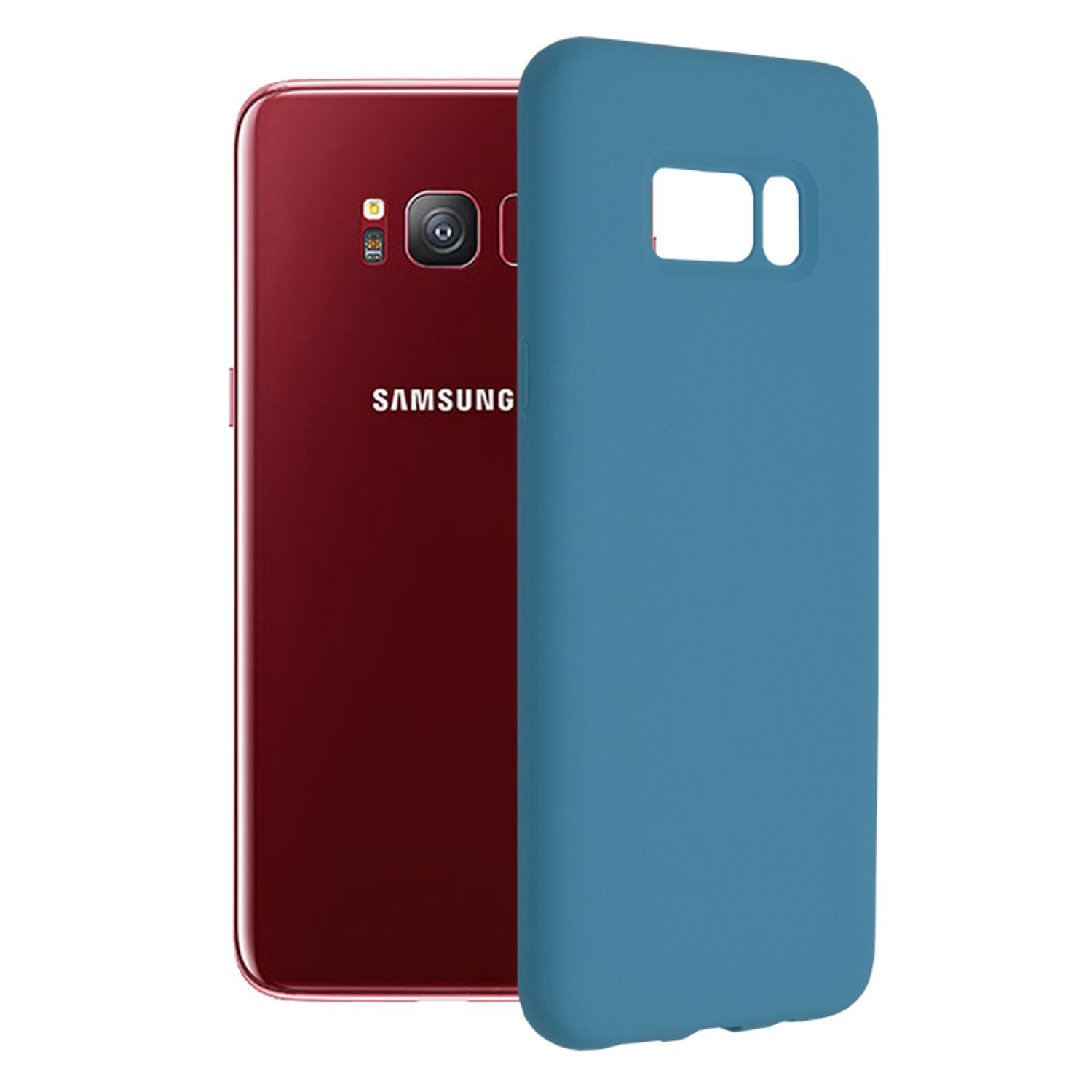 Husa premium Techsuit - Soft Edge Silicone - Samsung Galaxy S8 - Denim Blue fotografia produsului