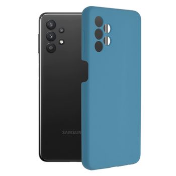 Husa premium techsuit - soft edge silicone - samsung galaxy a32 5g - denim blue