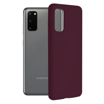 Husa premium techsuit - soft edge silicone - samsung galaxy s20 - plum violet