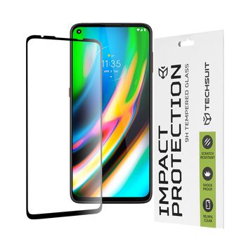 Folie sticla motorola moto g9 plus,full cover, full glue glass, black