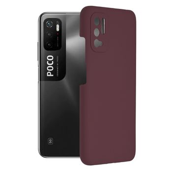 Husa premium techsuit - soft edge silicone - xiaomi poco m3 pro 4g / 5g - plum violet
