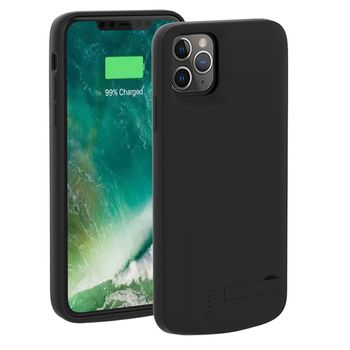 Husa cu acumulator techsuit - iphone 11 pro max - 6000 mah - black