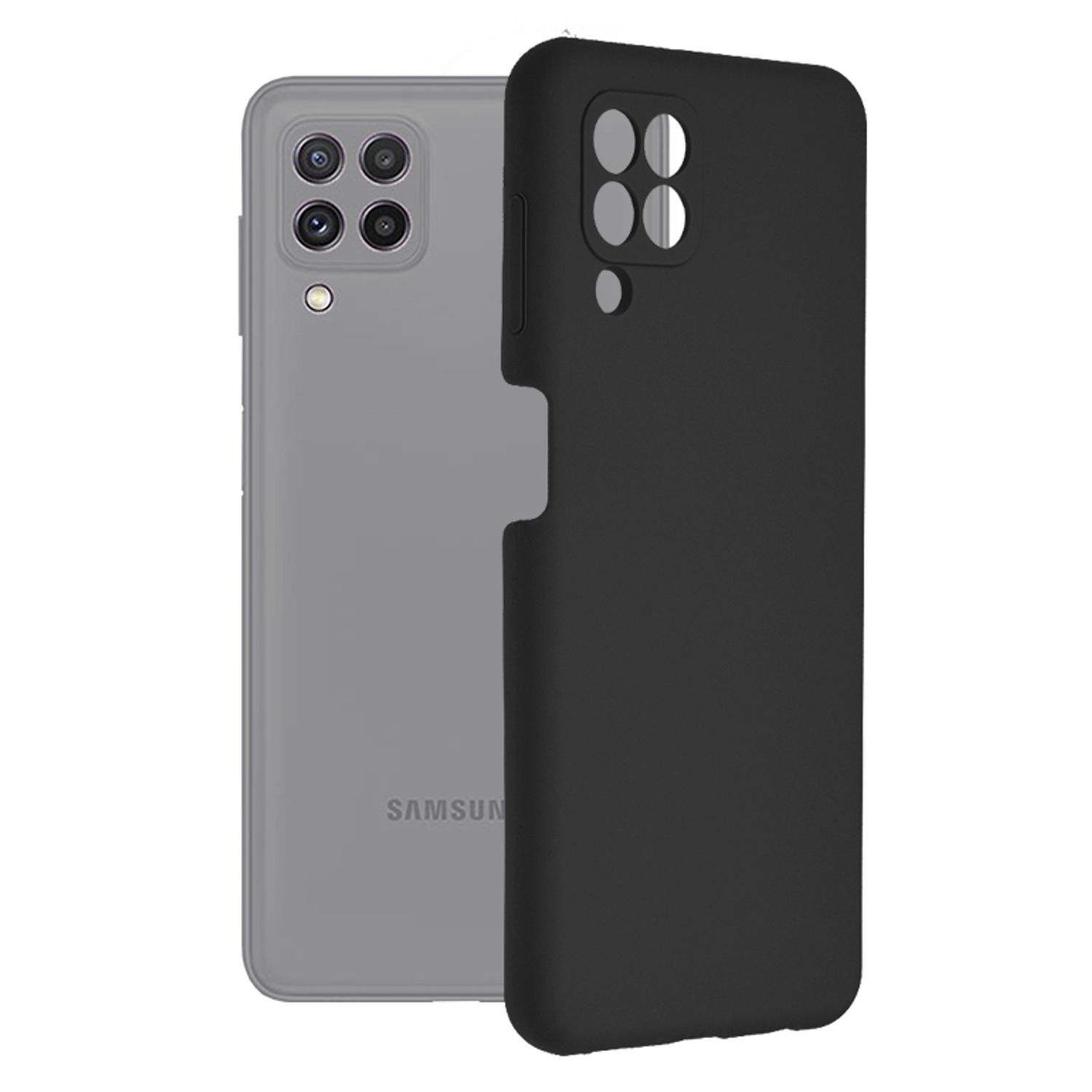 Husa premium Techsuit - Soft Edge Silicone - Samsung Galaxy A22 4G - Black fotografia produsului