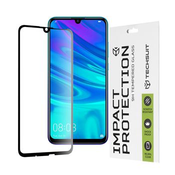 Folie sticla huawei p smart 2019,full cover, full glue glass, black