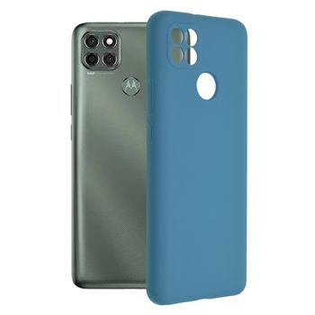 Husa premium techsuit - soft edge silicone - motorola moto g9 power - denim blue