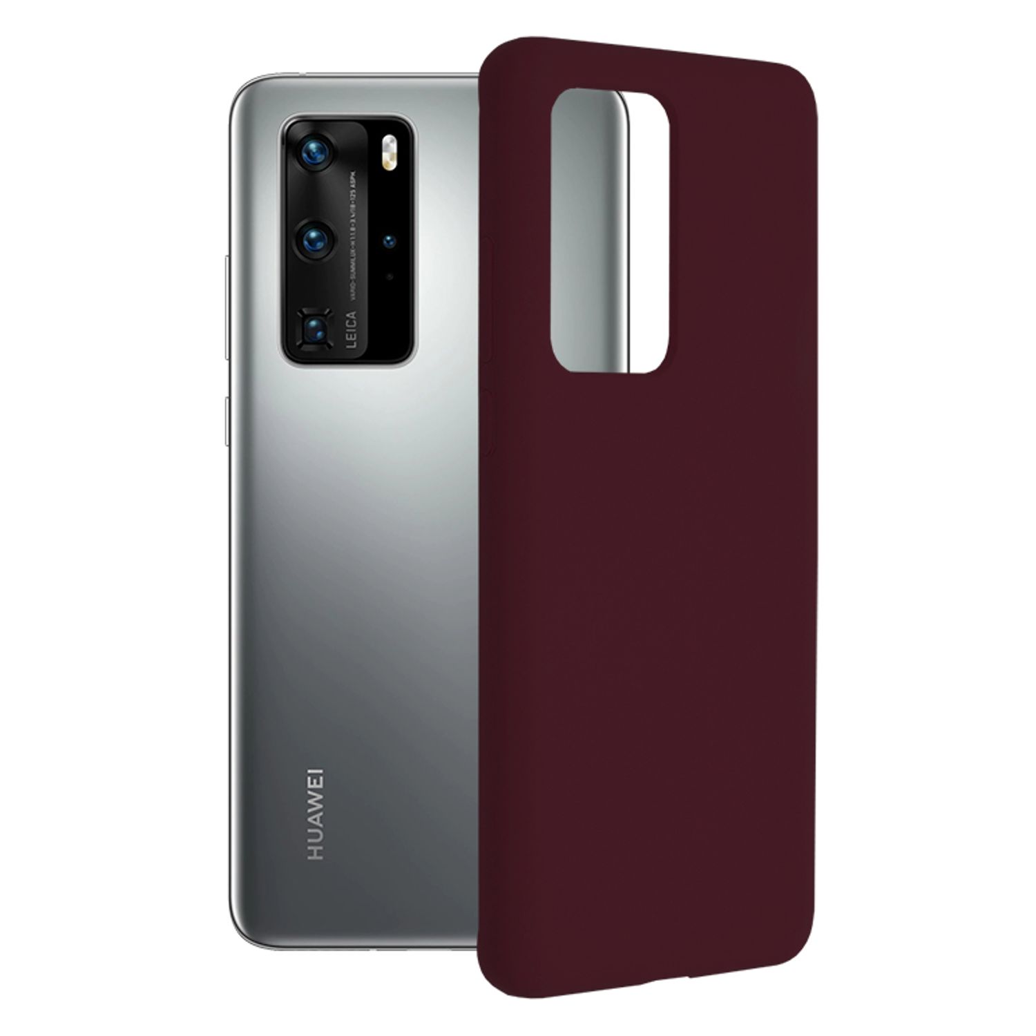 Husa premium Techsuit - Soft Edge Silicone - Huawei P40 Pro - Plum Violet fotografia produsului